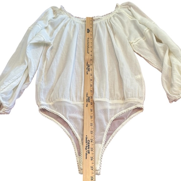 Free people cream bohemian body suit size medium new without tags - Picture 3 of 14